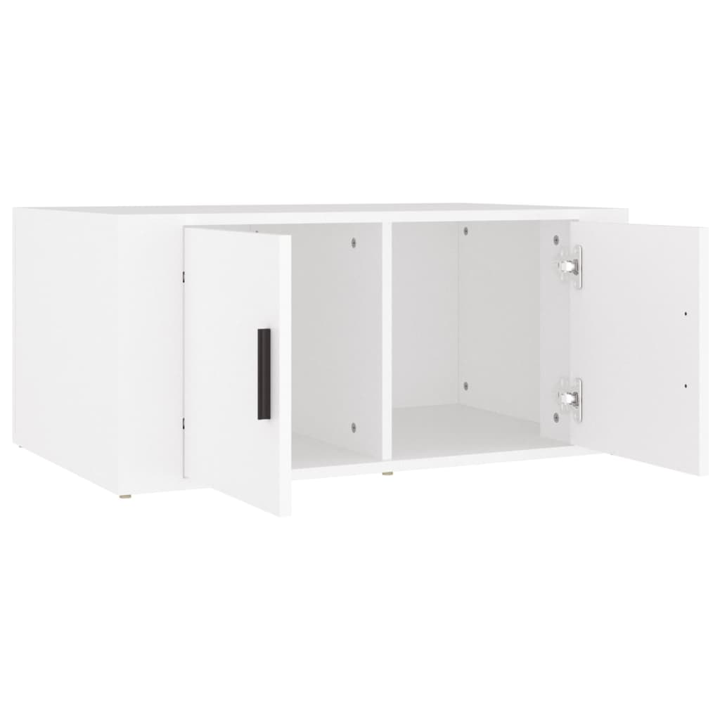 vidaXL Mesa de centro 80x50x36 cm derivados de madeira branco