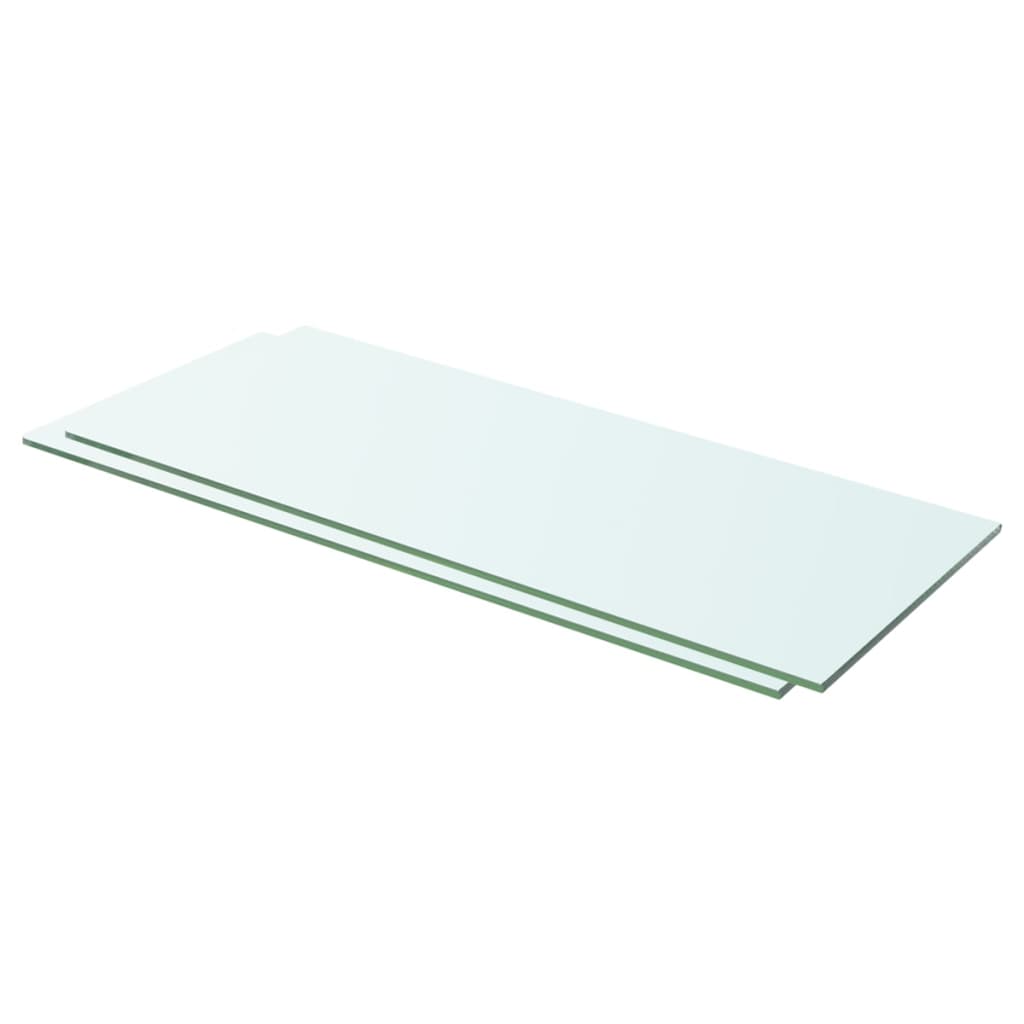 vidaXL Prateleiras 2 pcs 60x20 cm vidro transparente