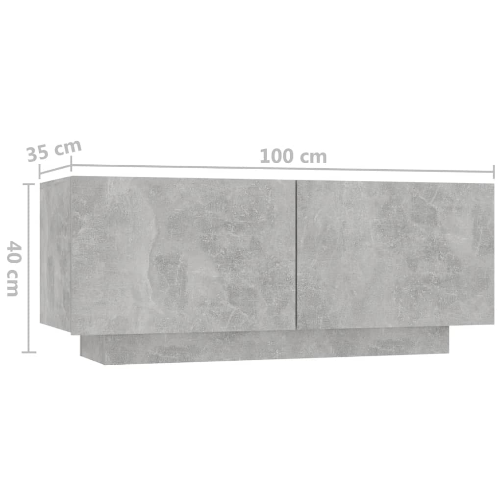 vidaXL Mesa de cabeceira derivados de madeira cinzento cimento