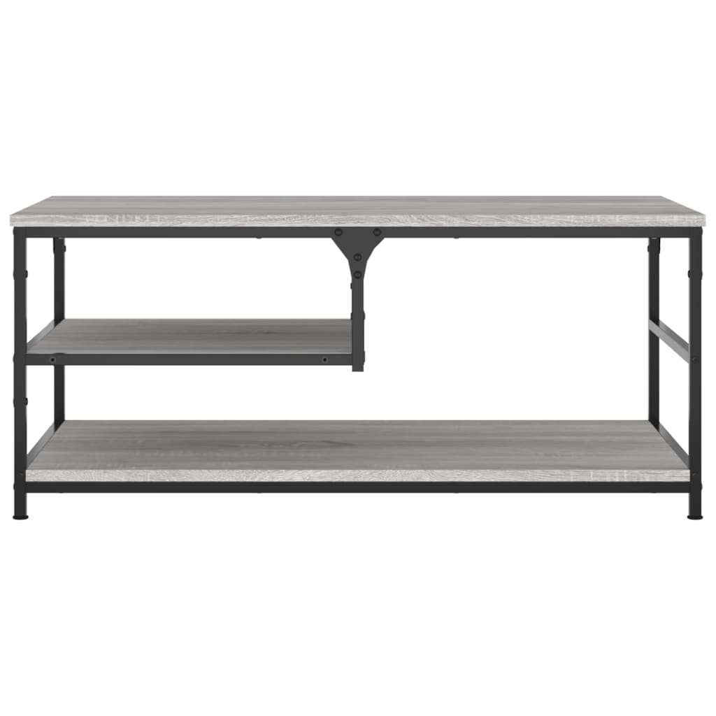 vidaXL Mesa de centro 90x49x40 cm derivados de madeira cinzento sonoma