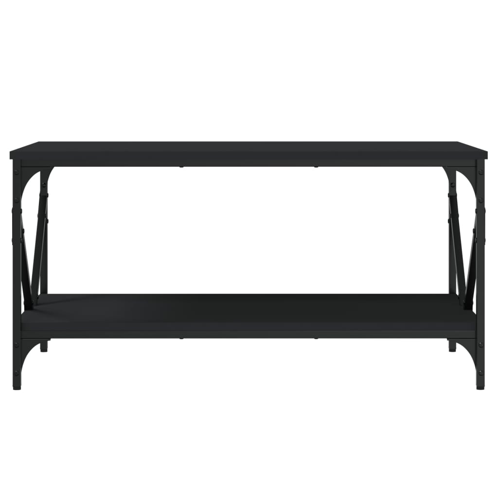 vidaXL Mesa de centro 90x50x45 cm derivados madeira preto