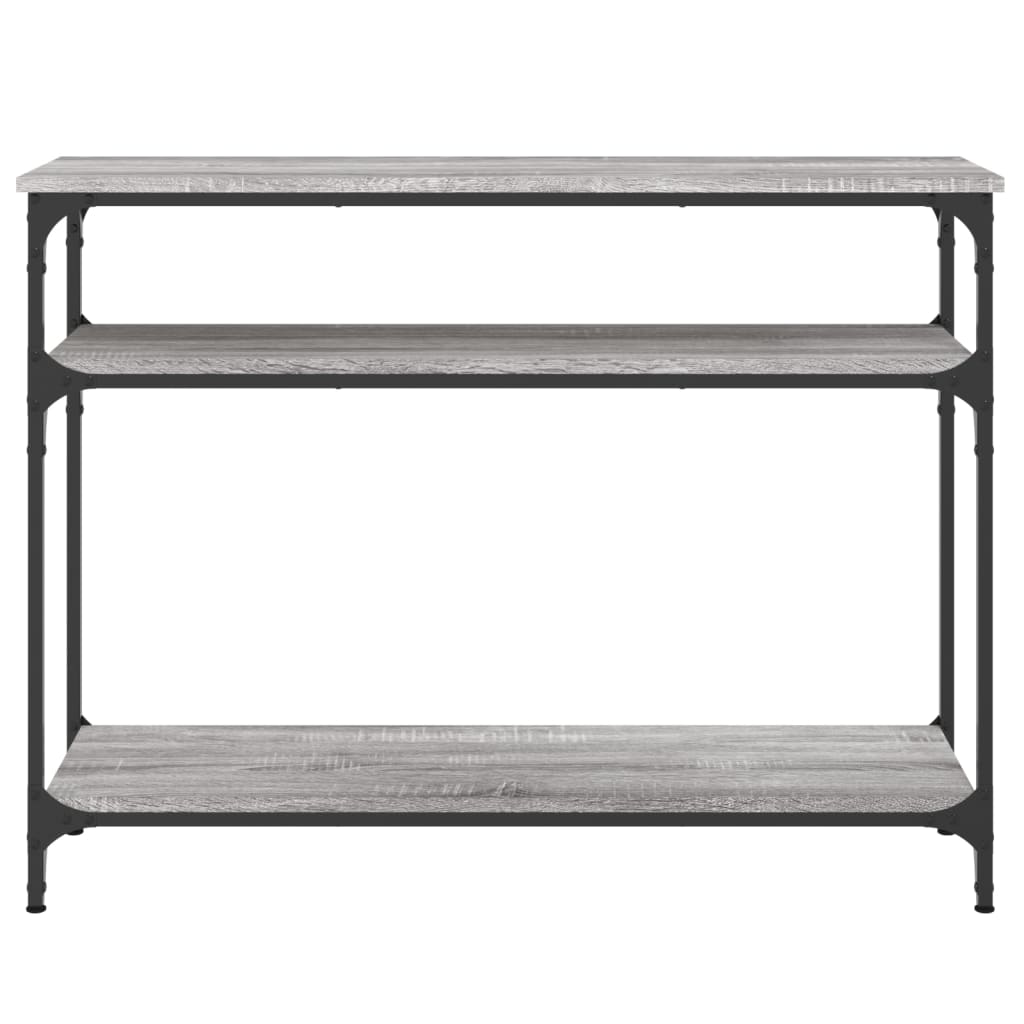 vidaXL Mesa consola 100x29x75 cm derivados de madeira cinzento sonoma