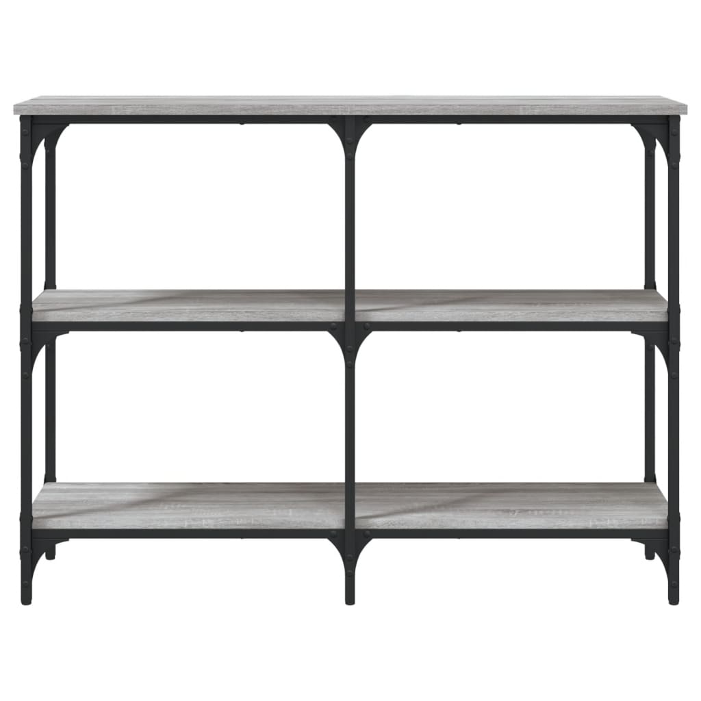 vidaXL Mesa consola 100x29x75 cm derivados de madeira cinzento sonoma