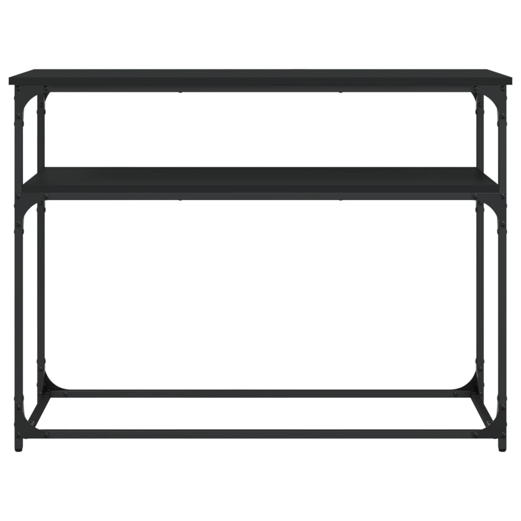 vidaXL Mesa consola 100x35,5x75 cm derivados de madeira preto