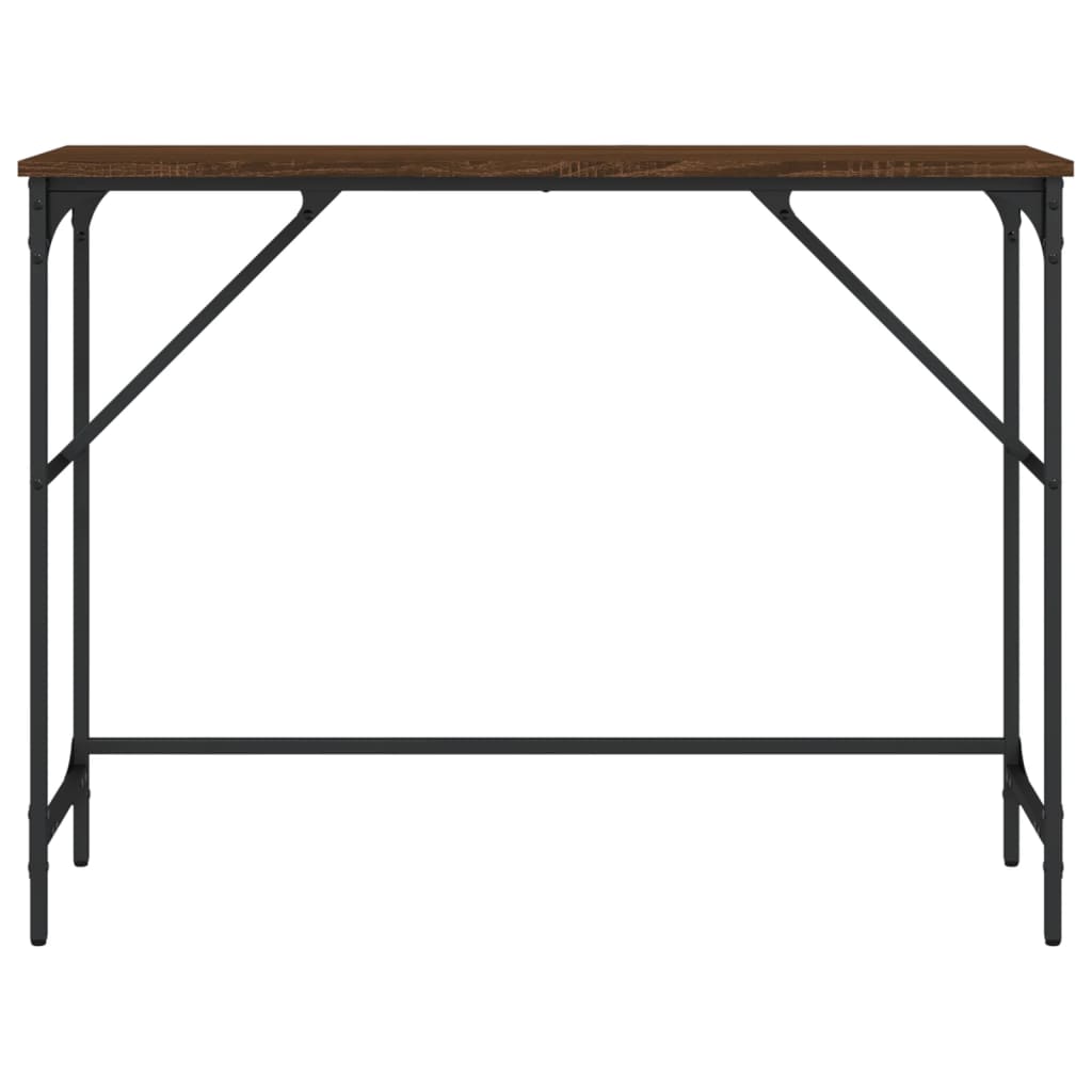 vidaXL Mesa consola 100x32x75 cm derivados madeira carvalho castanho