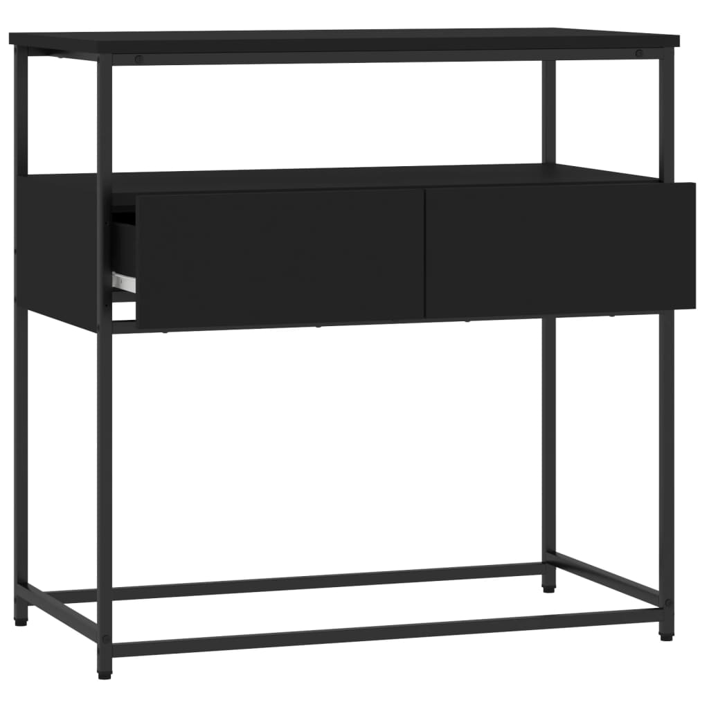 vidaXL Mesa consola 75x40x75 cm derivados de madeira preto