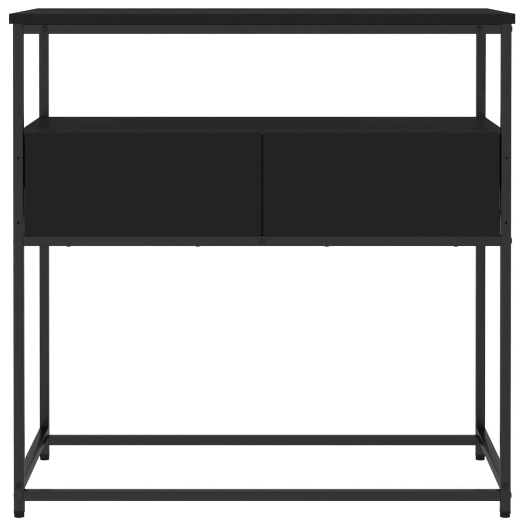 vidaXL Mesa consola 75x40x75 cm derivados de madeira preto