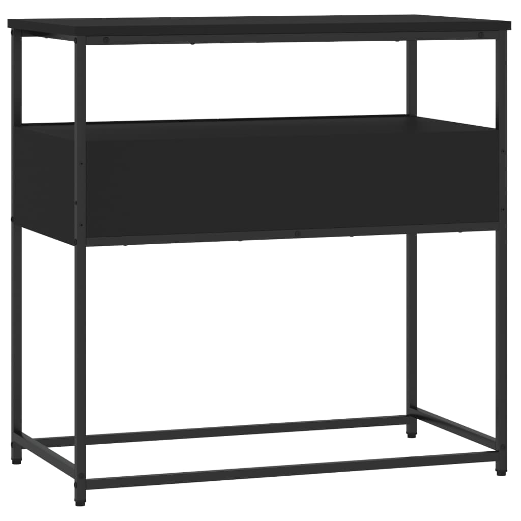 vidaXL Mesa consola 75x40x75 cm derivados de madeira preto