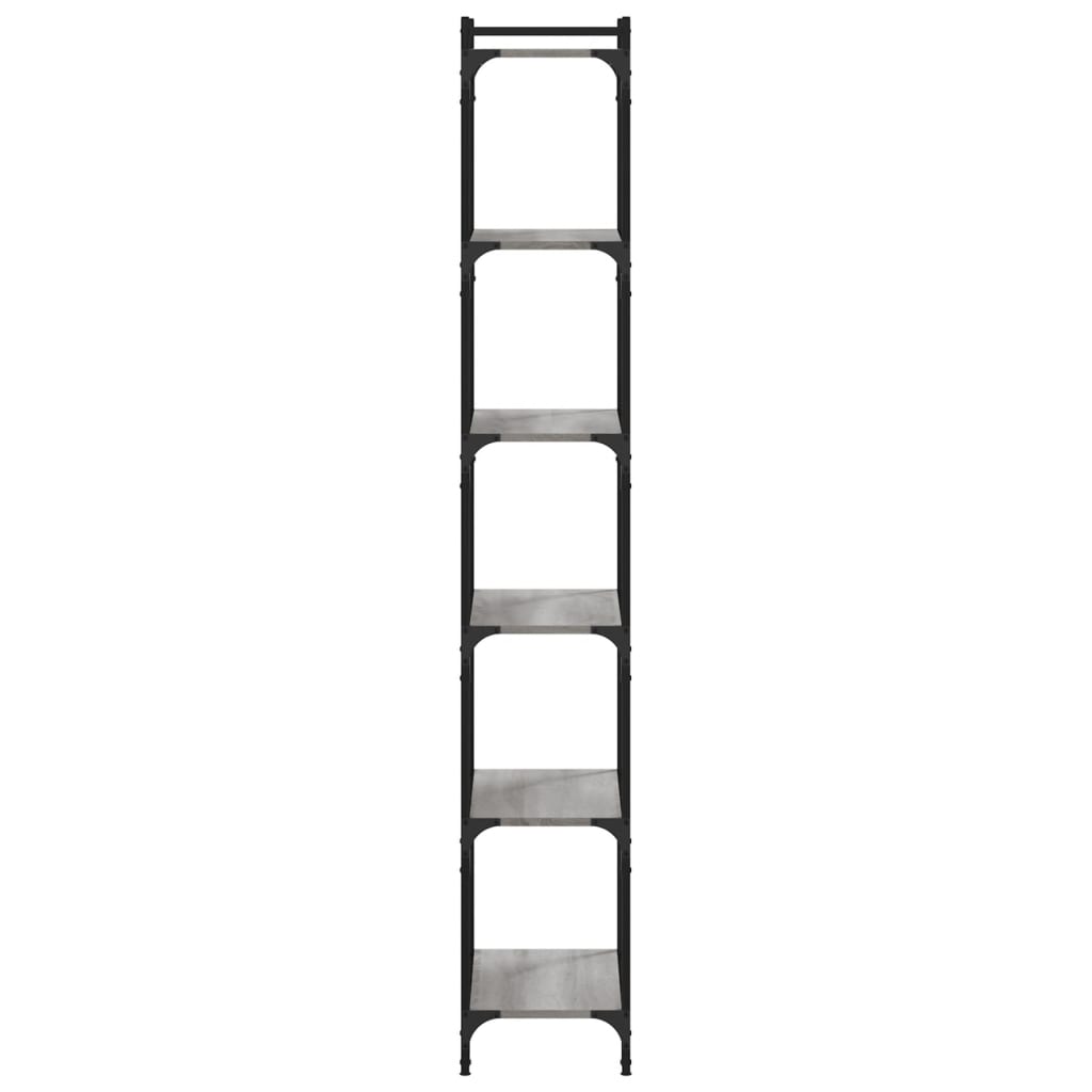 vidaXL Estante c/ 6 prateleiras derivados de madeira cinzento sonoma