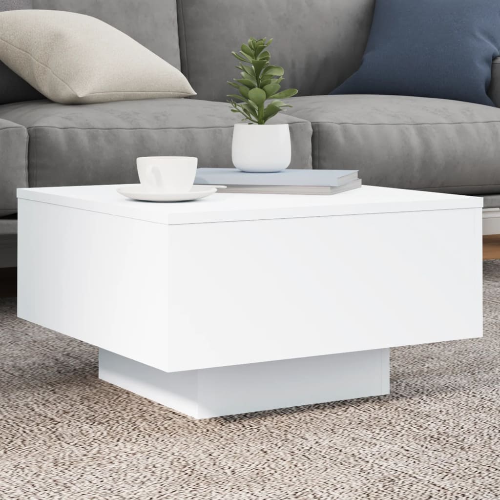 vidaXL Mesa de centro 55x55x31 cm derivados de madeira branco