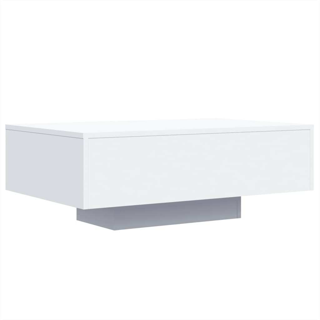 vidaXL Mesa de centro com luzes LED 85x55x31 cm branco