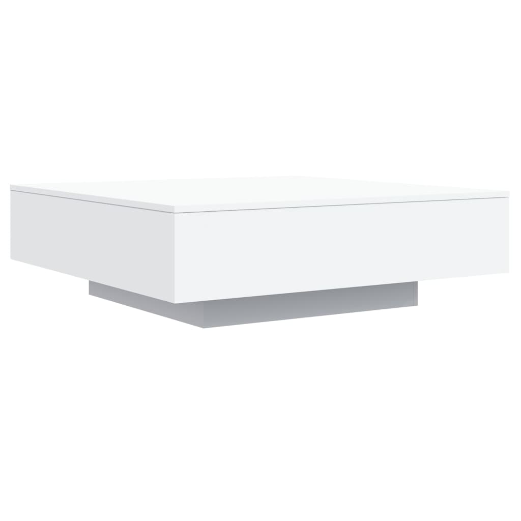 vidaXL Mesa de centro com luzes LED 100x100x31 cm branco