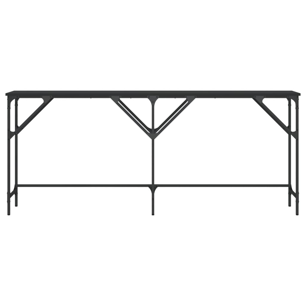 vidaXL Mesa consola 180x29x75 cm derivados de madeira preto