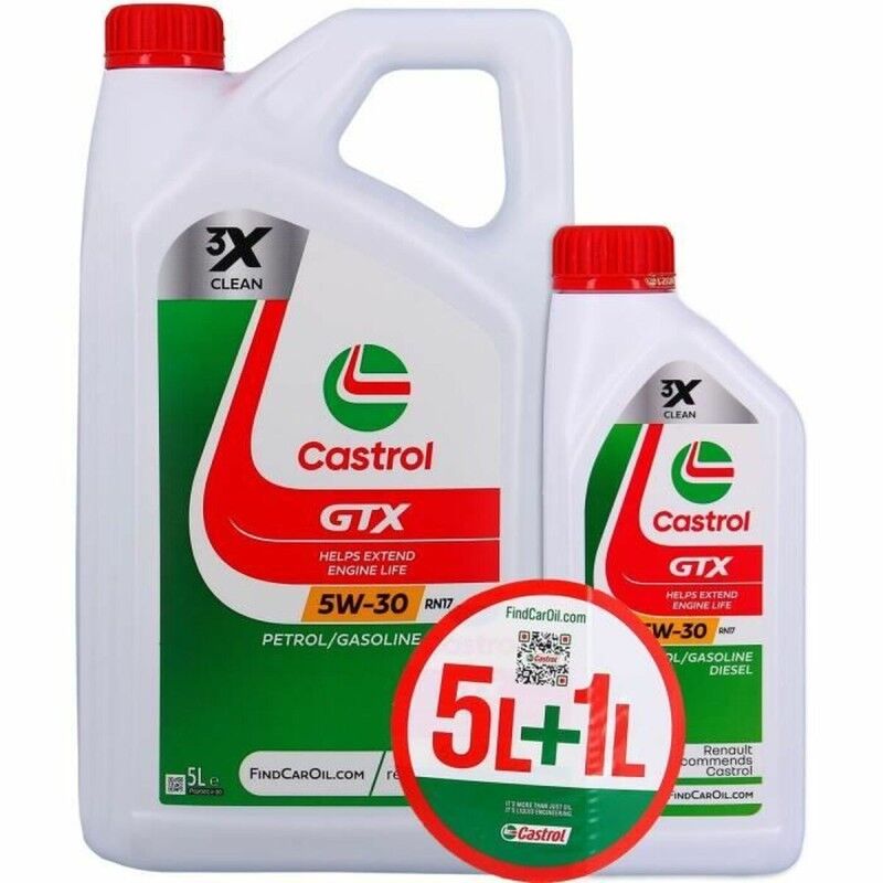 Castrol|Óleo de Motor para Automóveis Castrol GTX 5W 30 6 L Castrol|Óleo de Motor para Automóveis Castrol GTX 5W 30 6 L