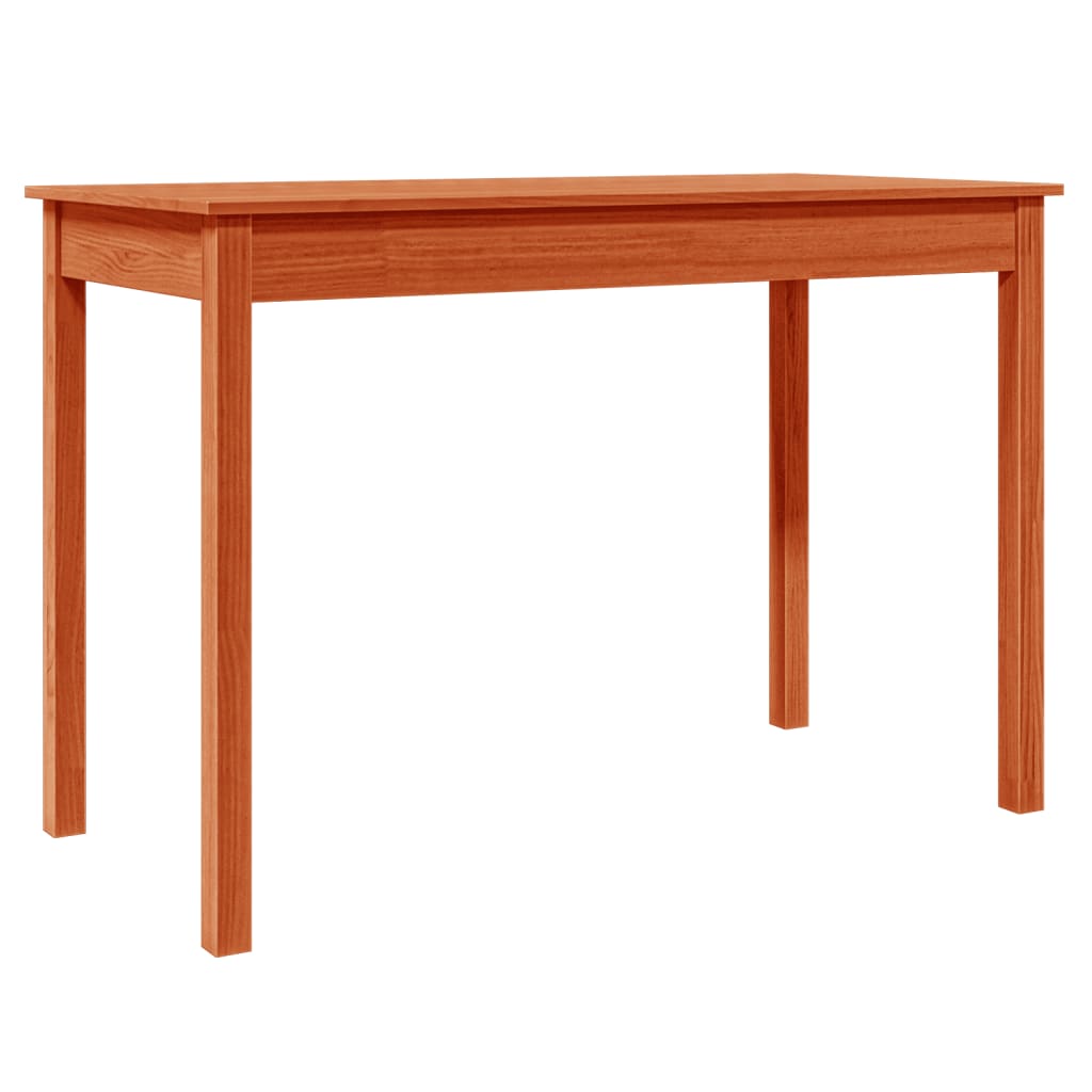 vidaXL Mesa de jantar 110x55x75cm madeira de pinho maciça castanho mel