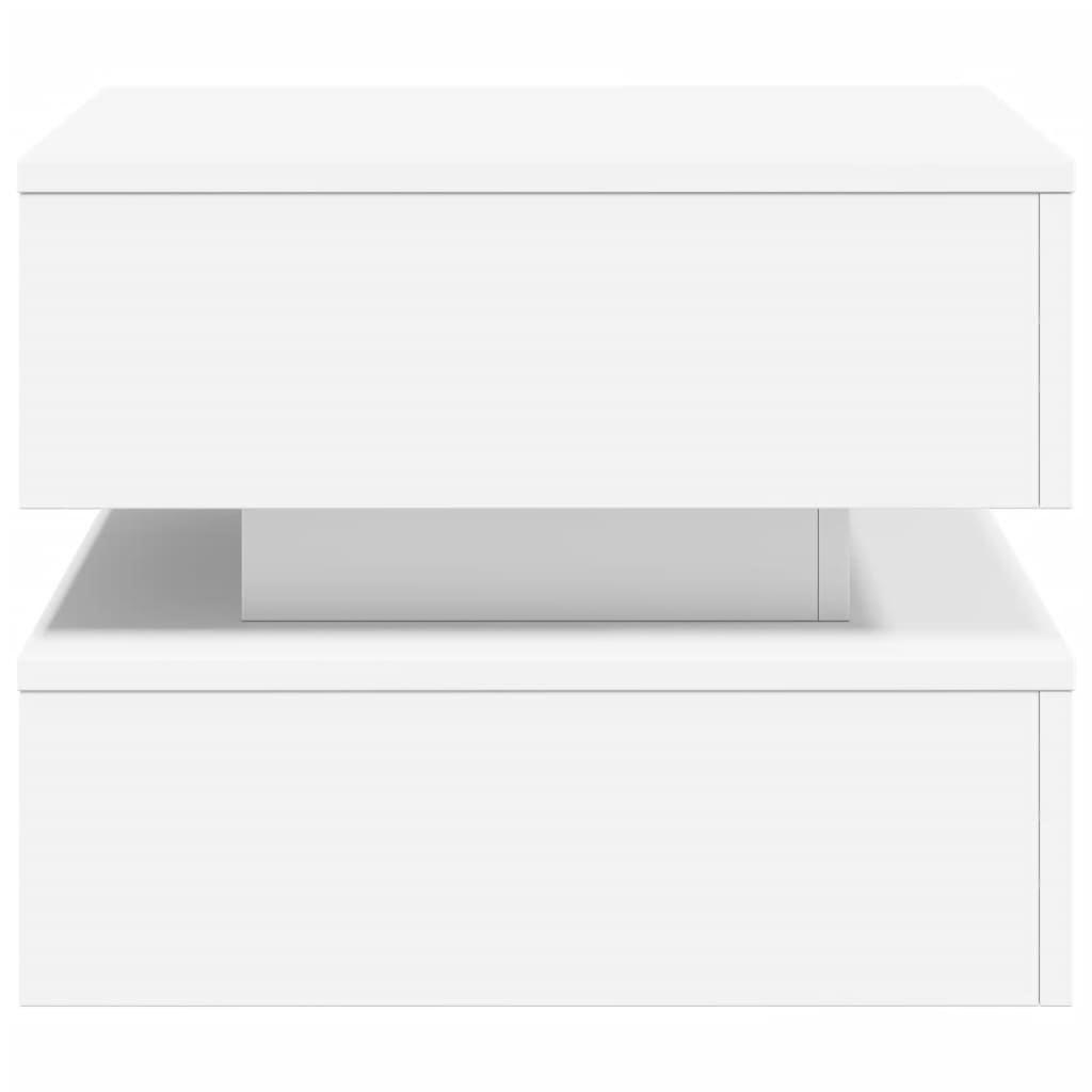 vidaXL Mesa de centro com luzes LED 50x50x40 cm branco