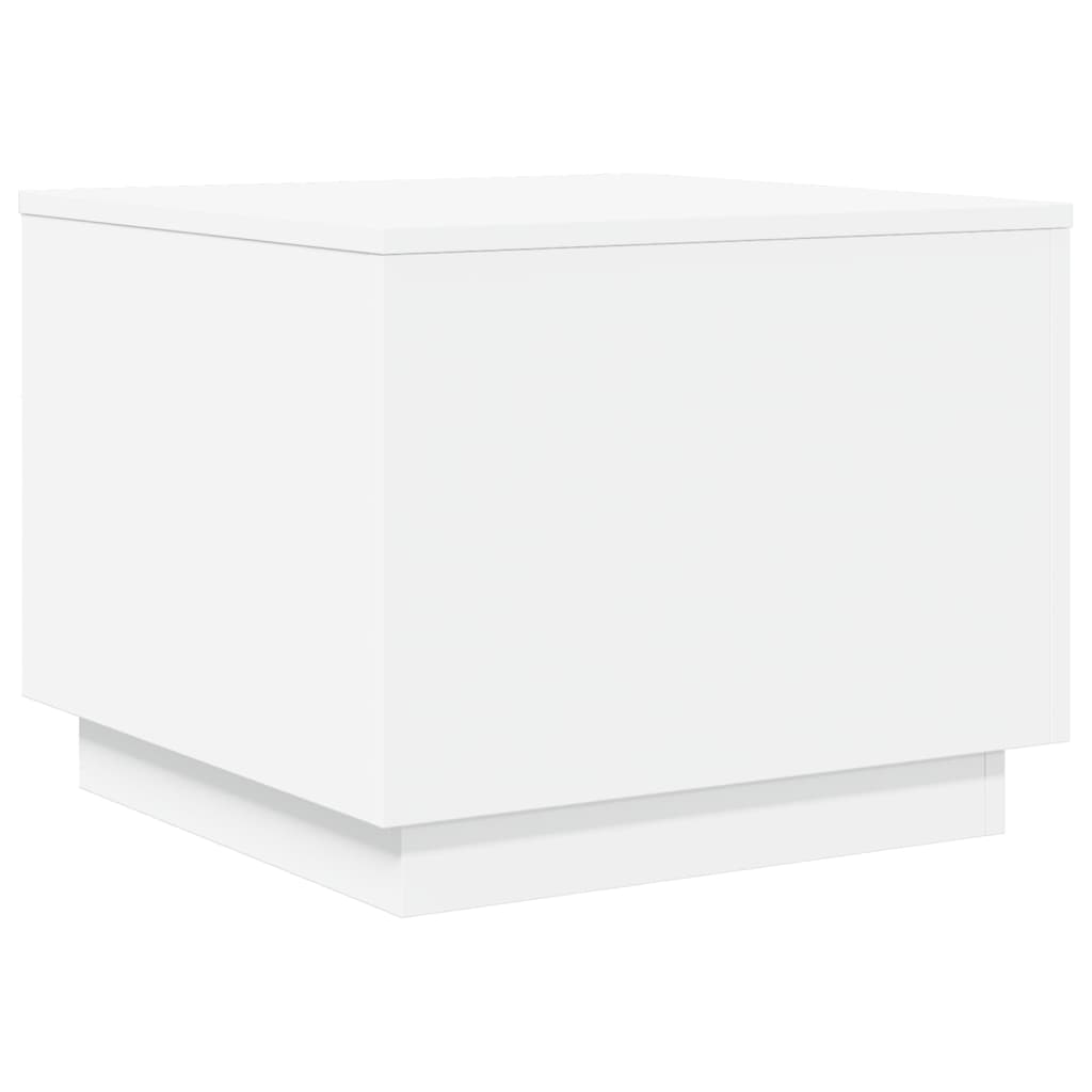 vidaXL Mesa de centro com luzes LED 50x50x40 cm branco