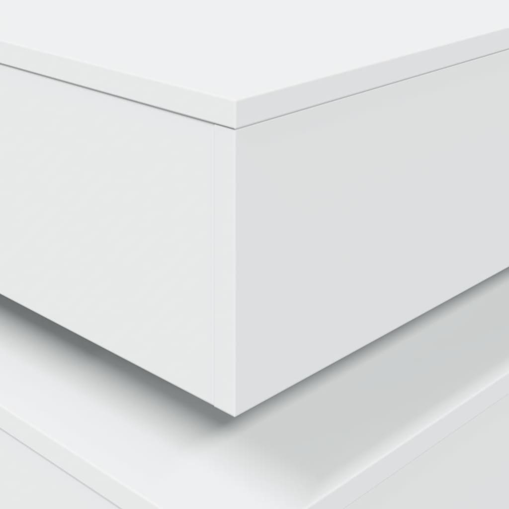 vidaXL Mesa de centro com luzes LED 50x50x40 cm branco