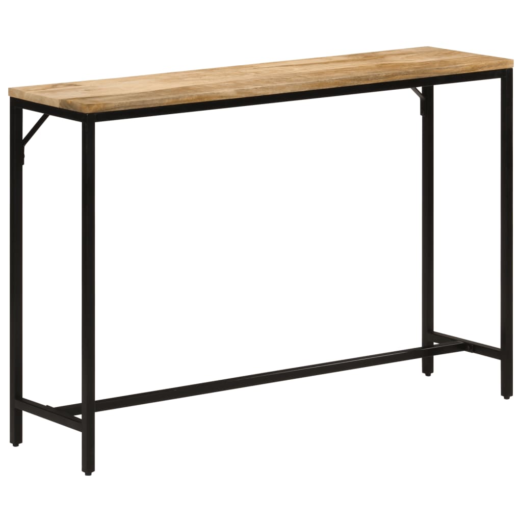 vidaXL Mesa consola 110x30x75 cm madeira mangueira áspera maciça/ferro