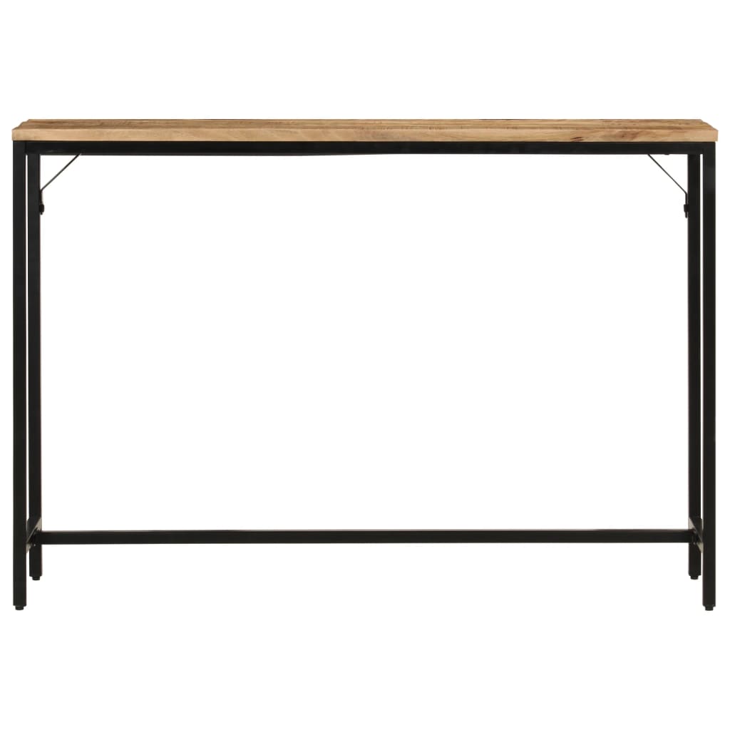 vidaXL Mesa consola 110x30x75 cm madeira mangueira áspera maciça/ferro