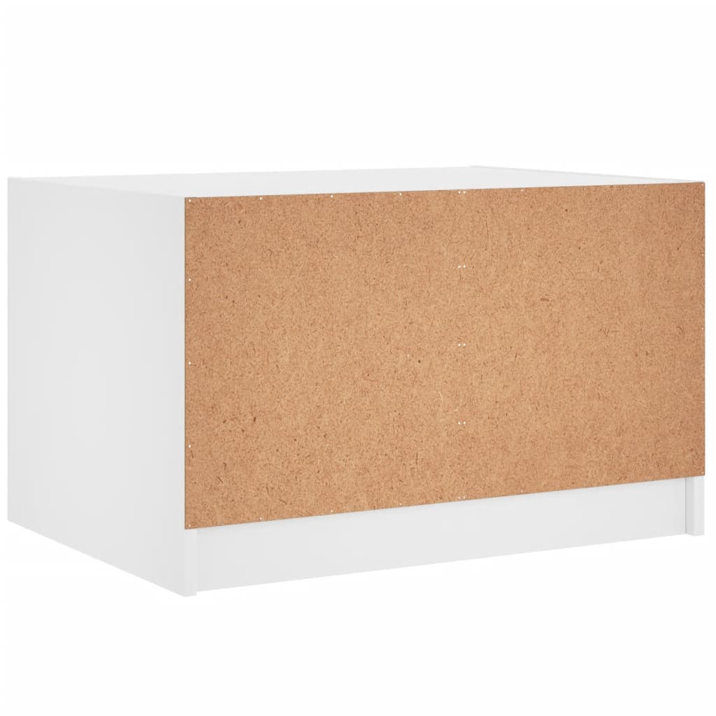 vidaXL Mesa de centro c/ portas de vidro 68x50x42 cm branco