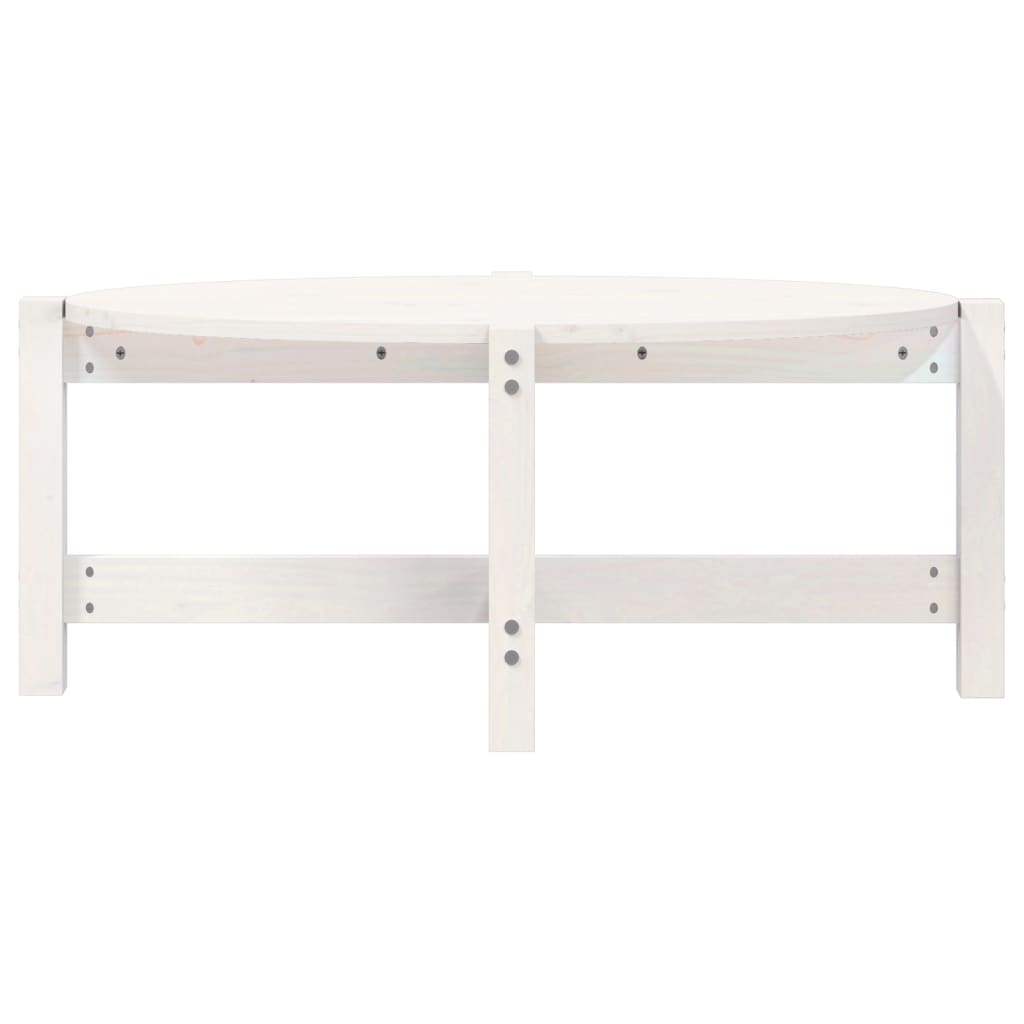 vidaXL Mesa de centro 87x48x35 cm madeira de pinho maciça branco