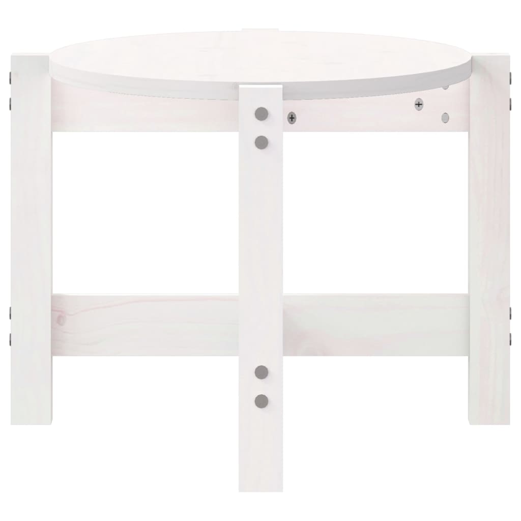 vidaXL Mesa de centro 87x48x35 cm madeira de pinho maciça branco