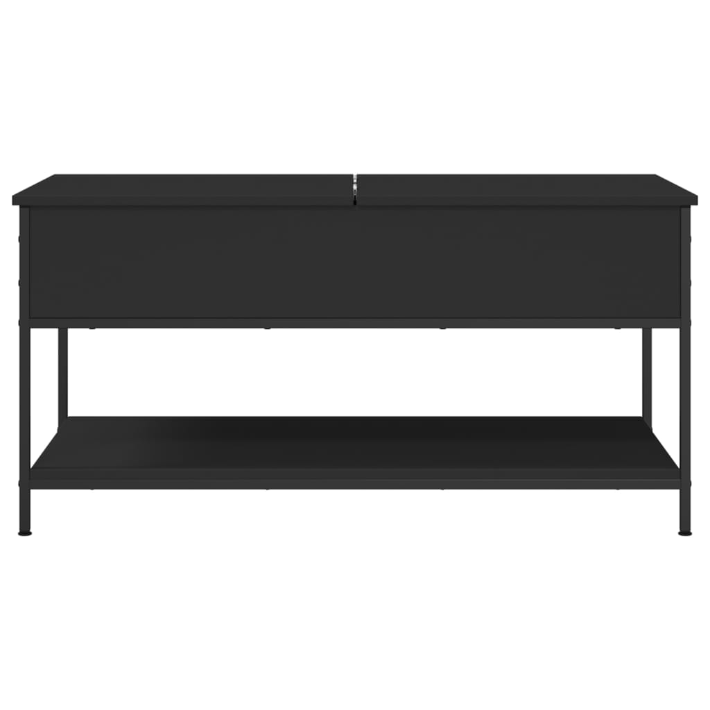 vidaXL Mesa de centro 100x50x50 cm derivados de madeira/metal preto