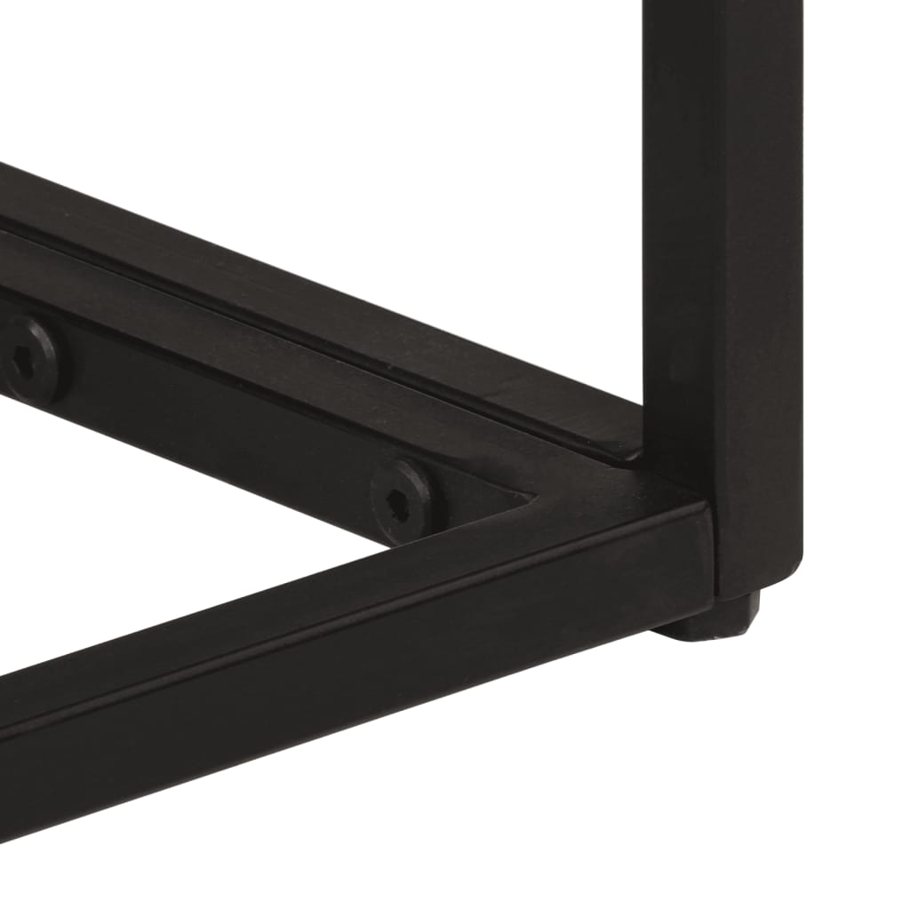 vidaXL Mesa consola 90x30x76 cm mangueira maciça e ferro preto