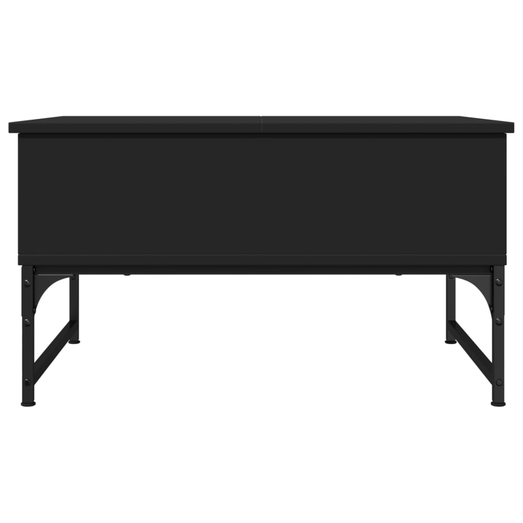 vidaXL Mesa de centro 70x50x40 cm derivados de madeira/metal preto