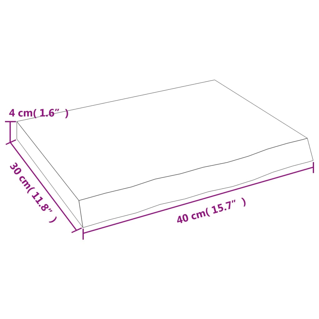 vidaXL Prateleira de parede 40x30x(2-4) cm carvalho tratado castanho