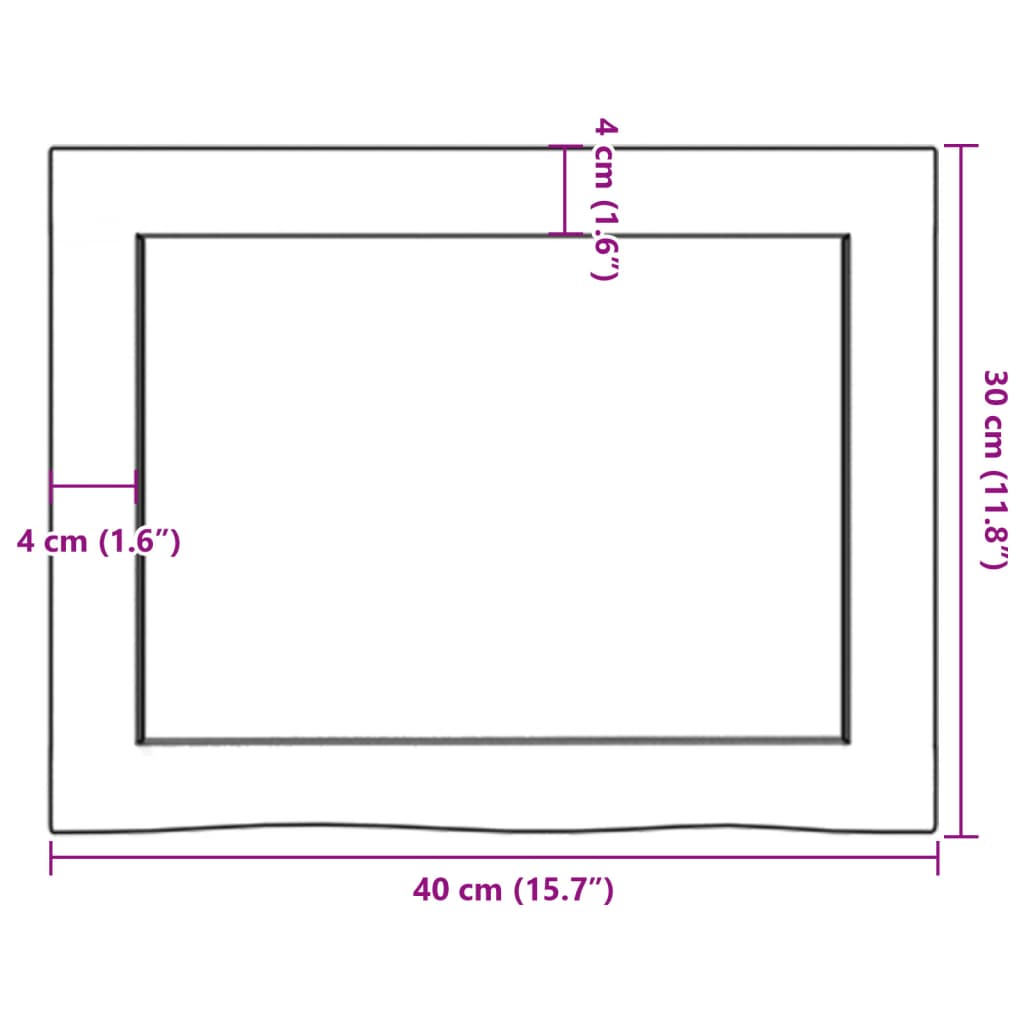 vidaXL Prateleira de parede 40x30x(2-4) cm carvalho tratado castanho