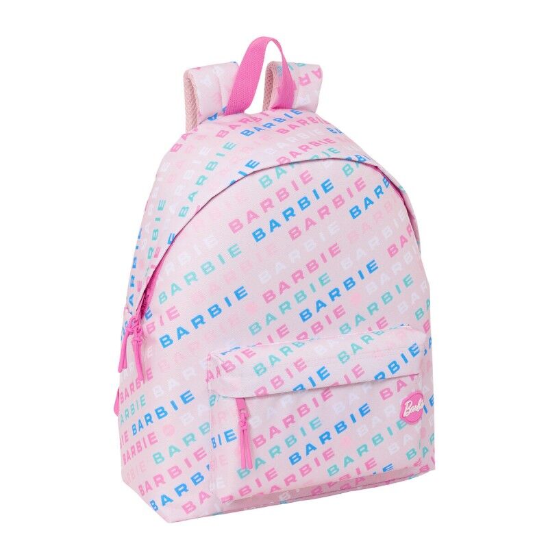 Barbie|Mochila Escolar Barbie Logomania Rosa Claro 33 x 42 x 15 cm