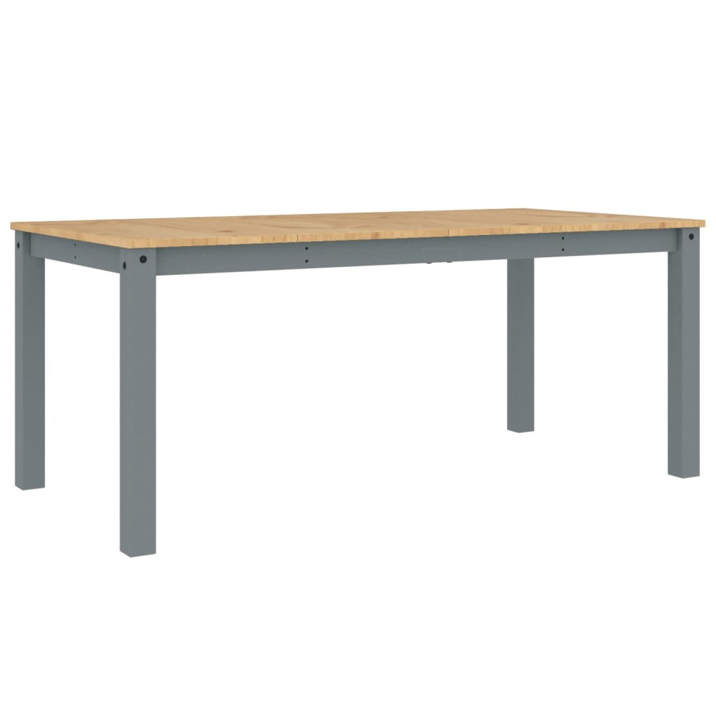 vidaXL Mesa de jantar Panama 180x90x75 cm pinho maciço cinzento