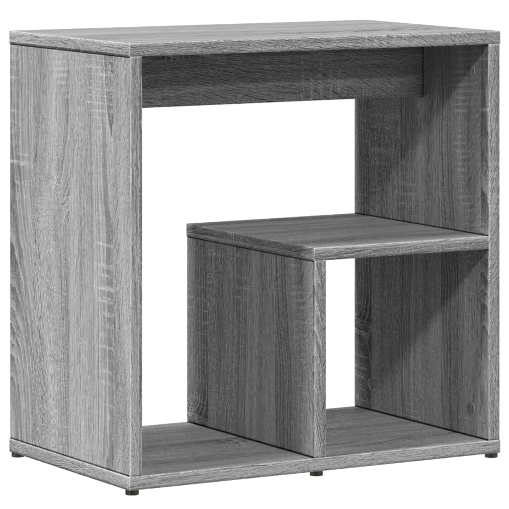 vidaXL Mesa de apoio 50x30x50 cm derivados de madeira cinzento sonoma