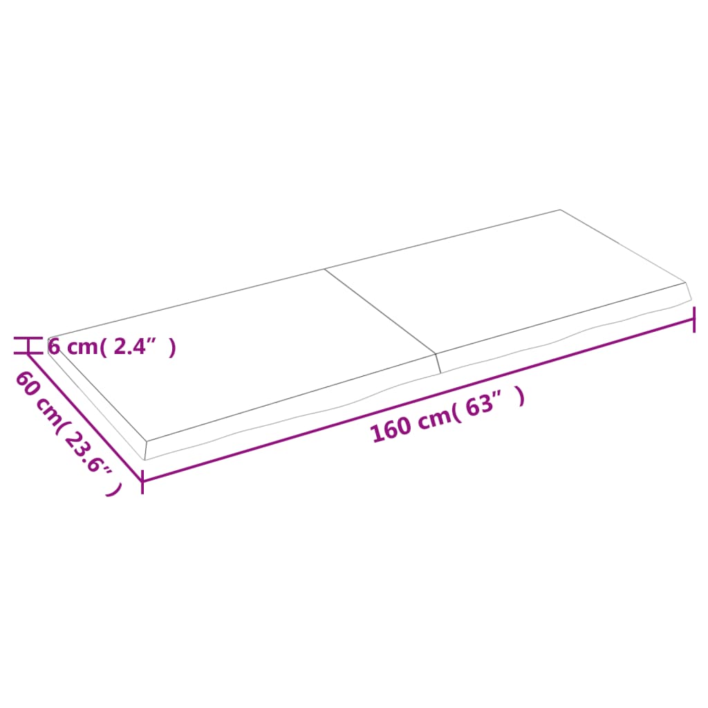 vidaXL Prateleira de parede 160x60x(2-6) cm carvalho tratado castanho