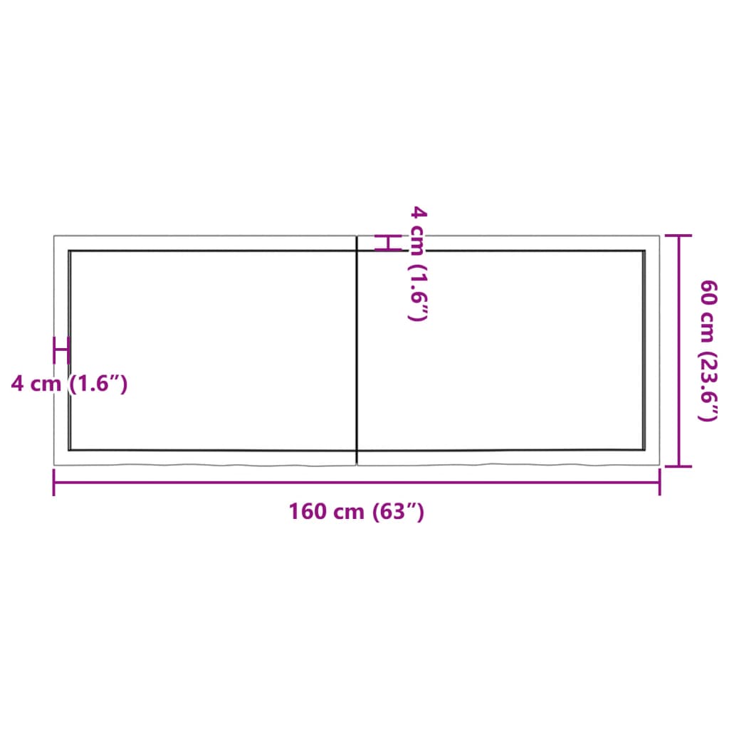 vidaXL Prateleira de parede 160x60x(2-6) cm carvalho tratado castanho