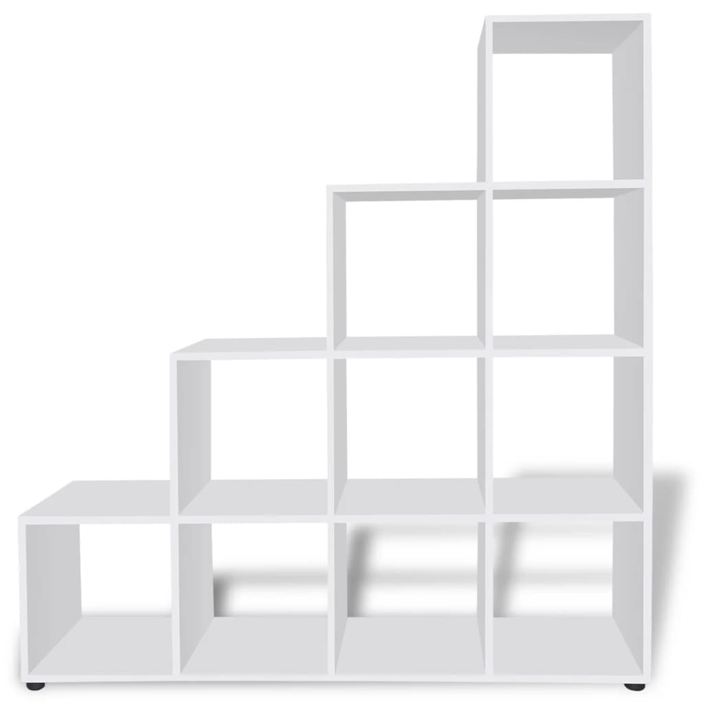 vidaXL Estante escada/prateleira 142 cm branco