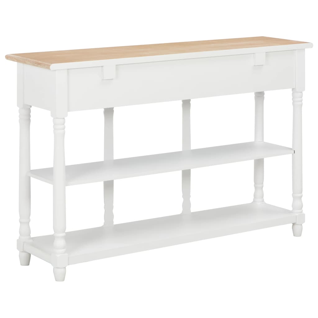 vidaXL Mesa consola 120x30x76 cm MDF branco