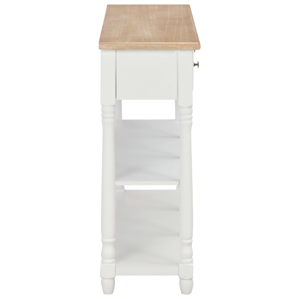 vidaXL Mesa consola 120x30x76 cm MDF branco