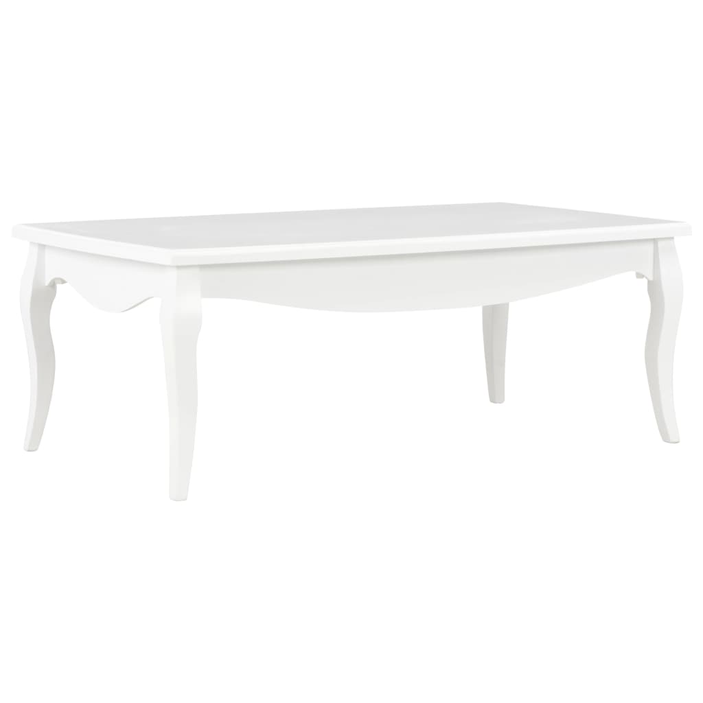 vidaXL Mesa de centro 110x60x40 cm madeira de pinho maciça branco