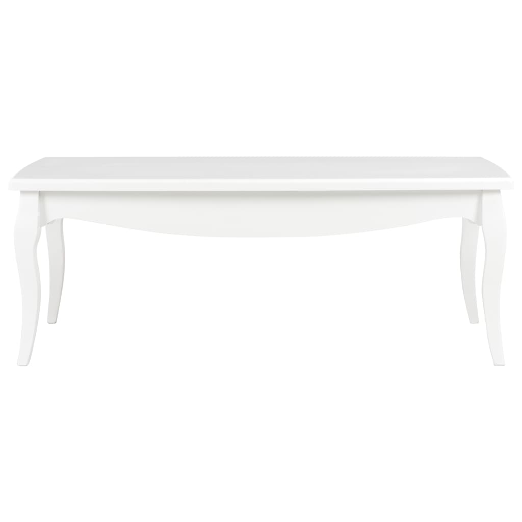 vidaXL Mesa de centro 110x60x40 cm madeira de pinho maciça branco