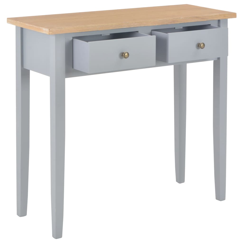 vidaXL Toucador/mesa consola 79x30x74 cm madeira cinzento