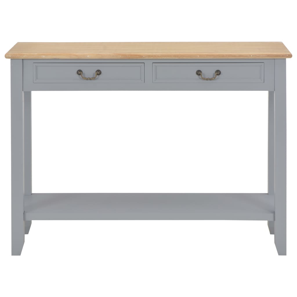 vidaXL Mesa consola 110x35x80 cm madeira cinzento