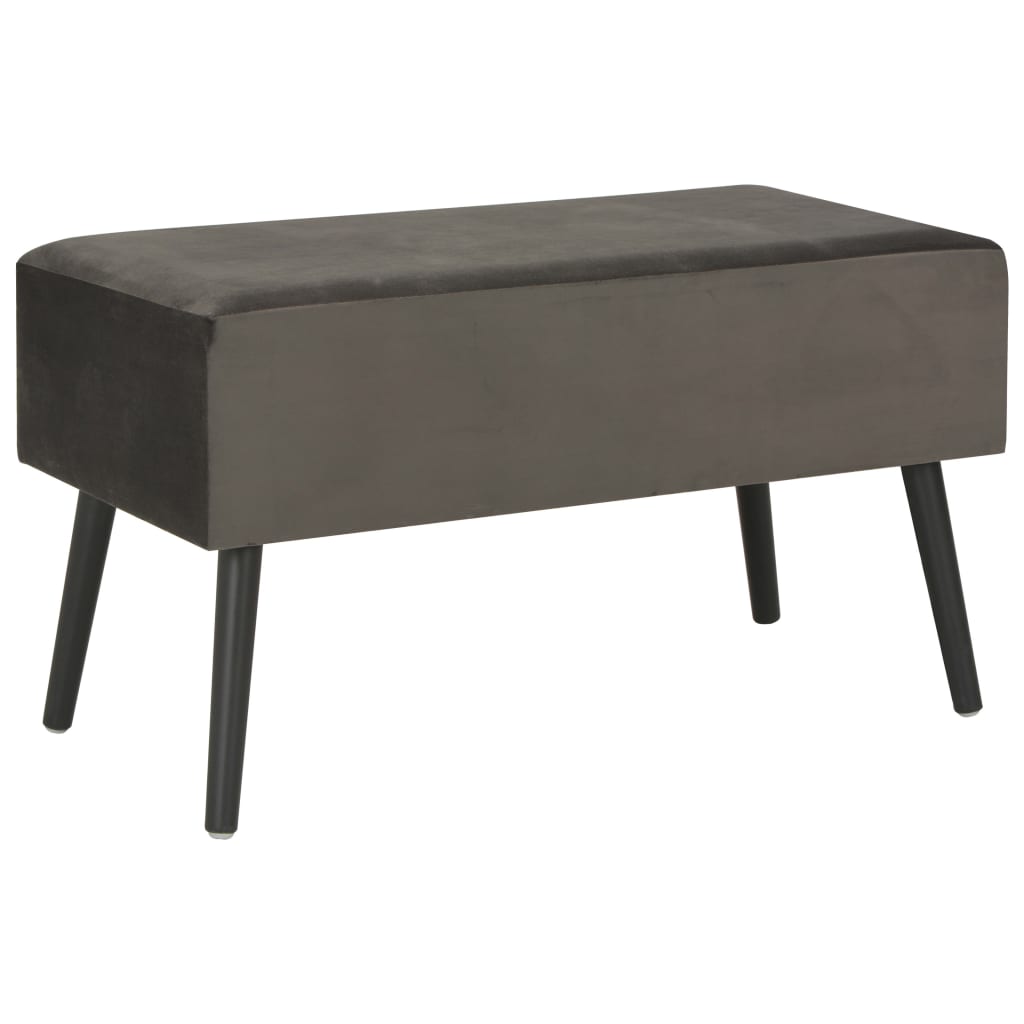 vidaXL Mesa de centro 80x40x46 cm veludo cinzento