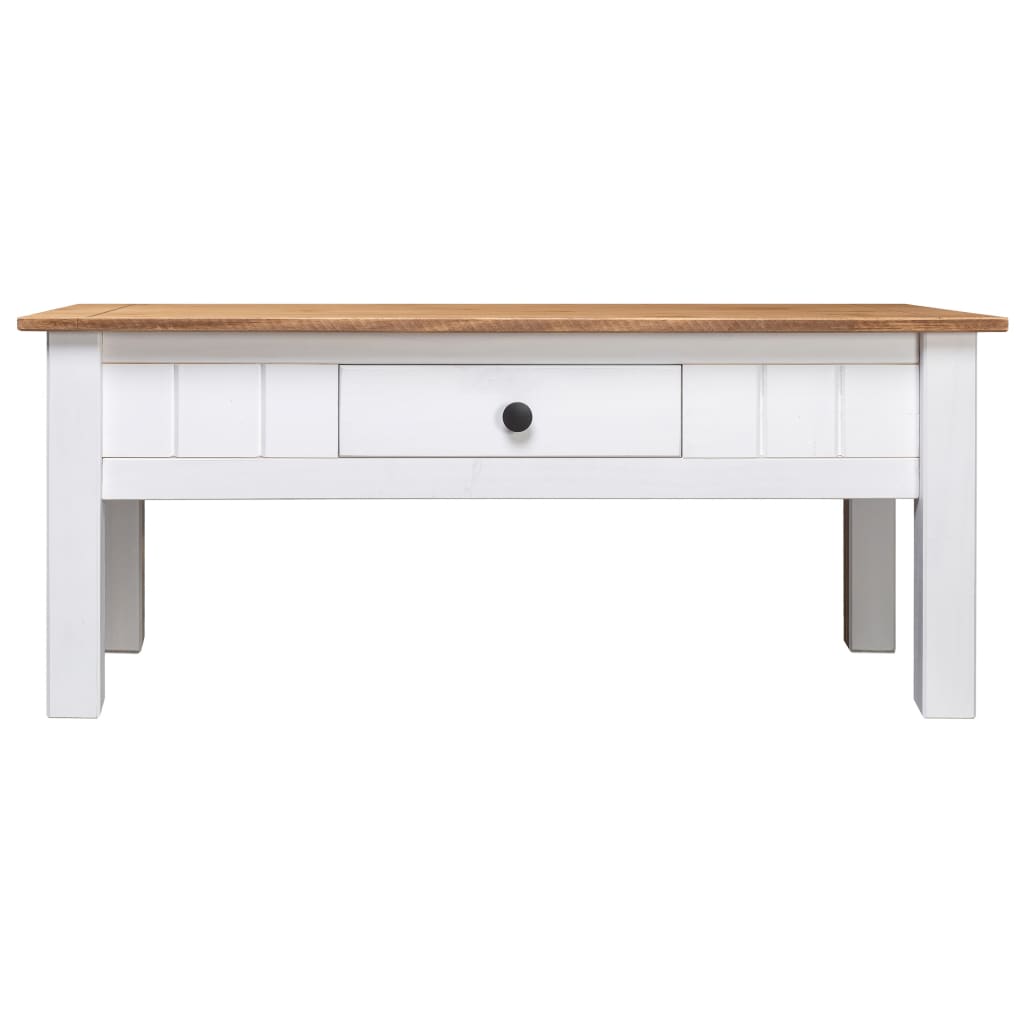 vidaXL Mesa de centro 100x60x45 cm pinho maciço Panama branco