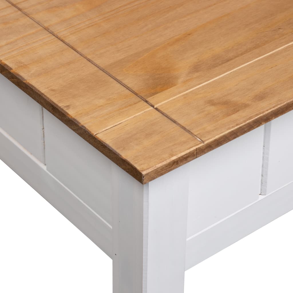 vidaXL Mesa de centro 100x60x45 cm pinho maciço Panama branco