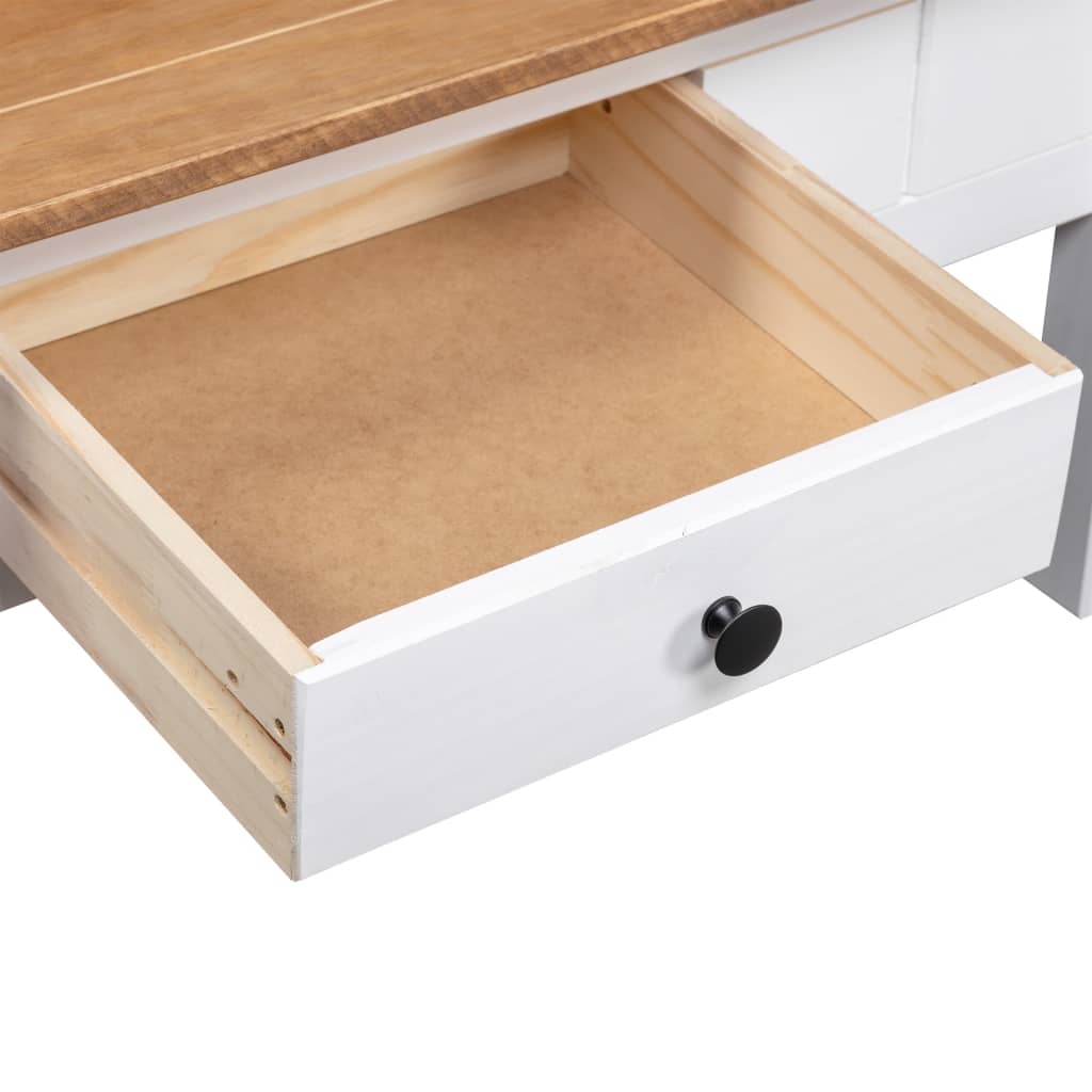 vidaXL Mesa de centro 100x60x45 cm pinho maciço Panama branco