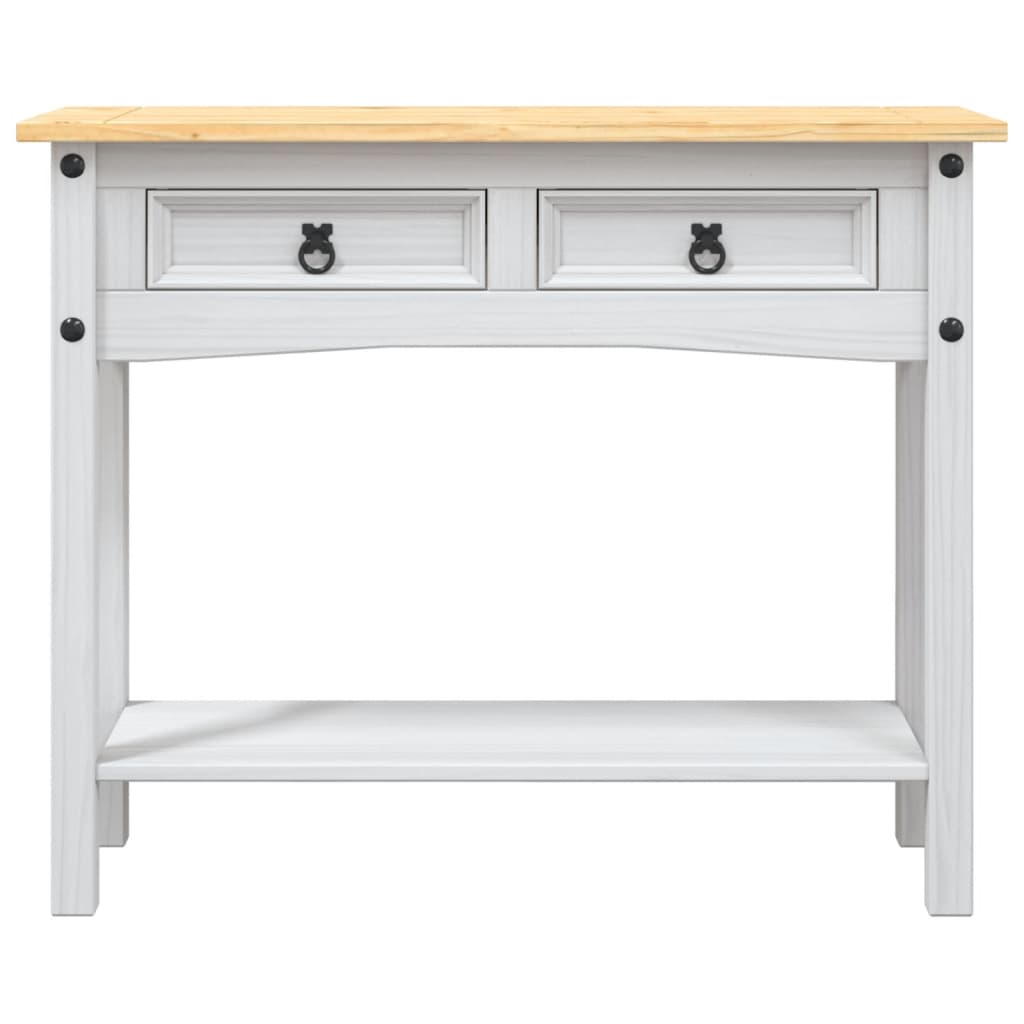 vidaXL Mesa consola Corona pinho mexicano 90x34,5x73 cm branco