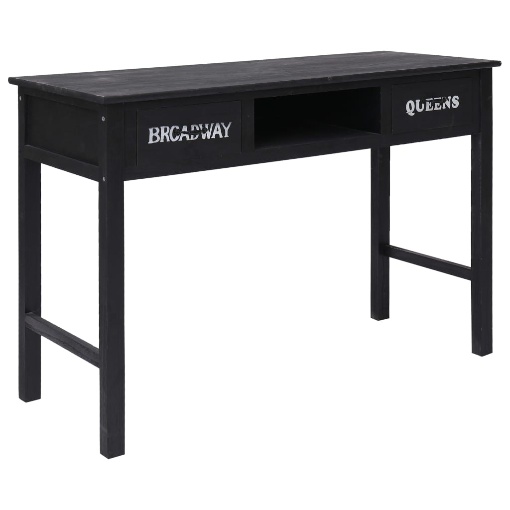 vidaXL Mesa consola 110x45x76 cm madeira preto